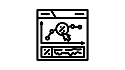Organic click through rate seo line icon animation 库存影片 326756580