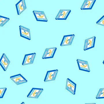 Organic click through rate seo isometric icon seamless pattern Illustrazione stock