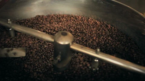 Organic Coffee Bean Roasting (Shot 1 of 4) 1080 Stock Footage 40467149