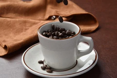 Organic coffee beans Stock Photos