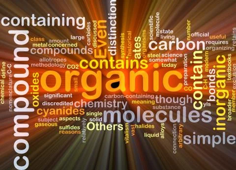 Organic compound background concept glowing Stock Illustration
