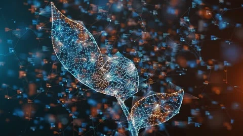 Organic Computing Future Algorithm Smart Digital Evolution, Background animation Video stock 303563087