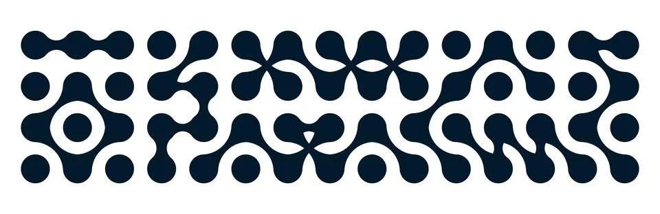 Organic connect pattern with metaball molecules. Geometric blob shapes and .. Stock Illustration