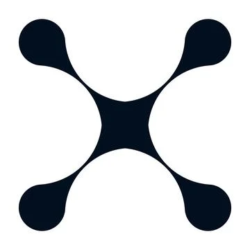 Organic connect pattern with metaball molecules. Geometric blob shapes and .. Stock Illustration