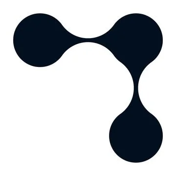 Organic connect pattern with metaball molecules. Geometric blob shapes and .. Stock Illustration