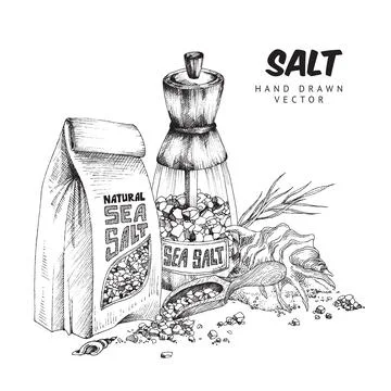 Premium Vector  Vintage and cute illustration of a salt and