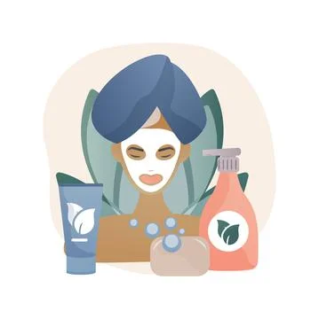 Organic cosmetics abstract concept vector illustration. Stock Illustration