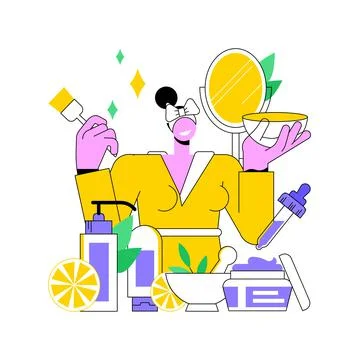 Organic cosmetics abstract concept vector illustration. Stock Illustration