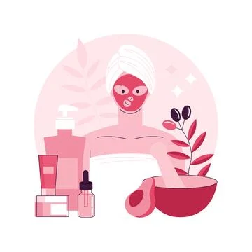 Organic cosmetics abstract concept vector illustration. Stock Illustration