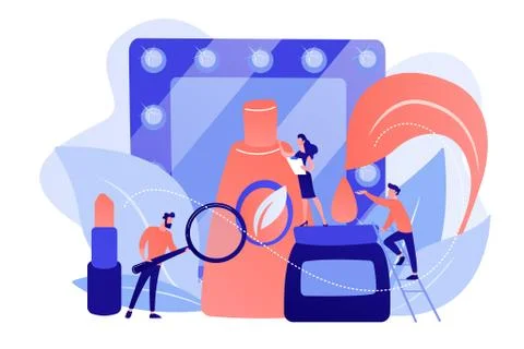 Organic cosmetics concept vector illustration. Stock Illustration