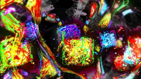 Organic Cube 4K 03 Video stock 108389794