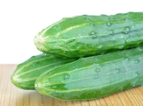 Organic cucumbers Stock Photos
