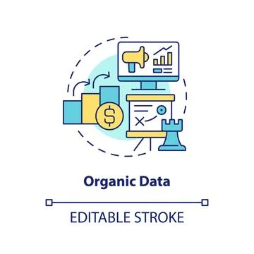 Organic data concept icon Illustrazione stock