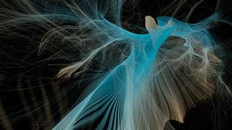 Organic Data Network Visualization Illustrazione stock