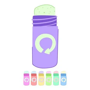 Organic deodorant eco friendly vector cartoon graphic Stock Illustration