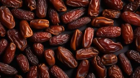 Organic Dried Date Fruit Horizontal Background. 스톡 일러스트