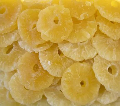 Organic dried pineapple 스톡 사진