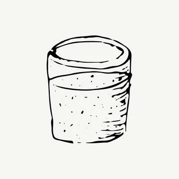 Organic drink isolated hand drawn sketch Illustrazione stock
