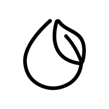 Organic drop icon vector. Isolated contour symbol illustration Ilustração Stock