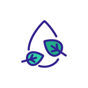 Organic drop of whey icon vector outline illustration 스톡 일러스트