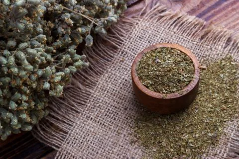 Organic dry oregano Stock Photos