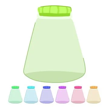 Organic eco friendly jar vector cartoon graphic Stock Illustration