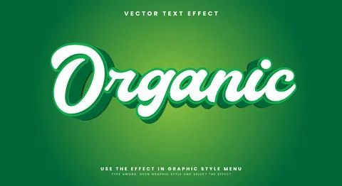 Organic editable text effect Template Stock Illustration