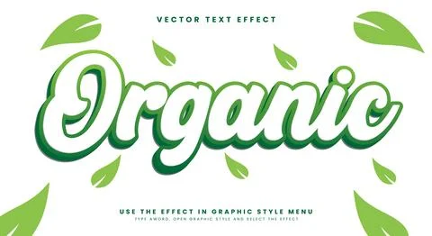 Organic editable text effect Template Stock Illustration