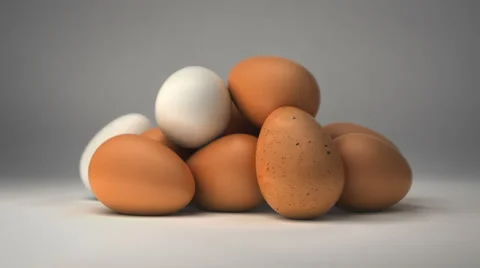 Organic Eggs with Alpha Stock Footage 41895346