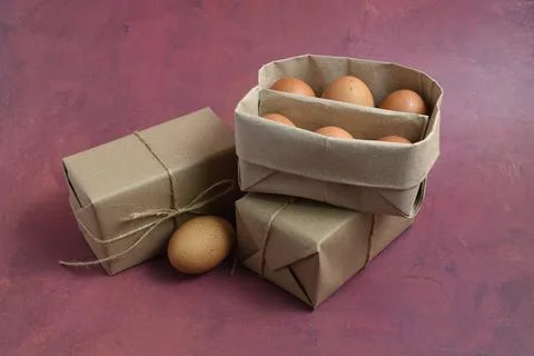 Organic eggs Stock Photos