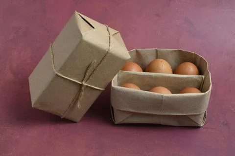 Organic eggs Stock Photos