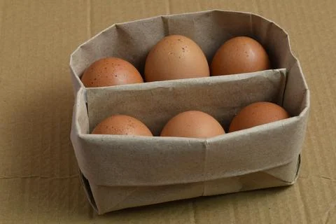Organic eggs Stock Photos