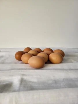 Organic eggs Stock Photos