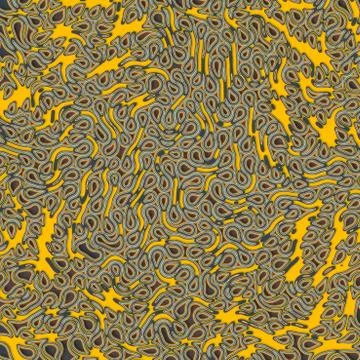 Organic elastic forms 3d render digital illustration. Abstract geometric pattern Stock Illustration