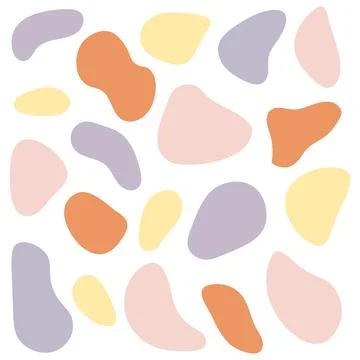 Organic elements in minimal trendy boho style, childrens clipart. Hand drawn Illustrazione stock