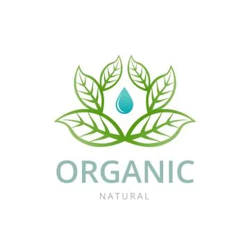 Organic emblem template Stock Illustration