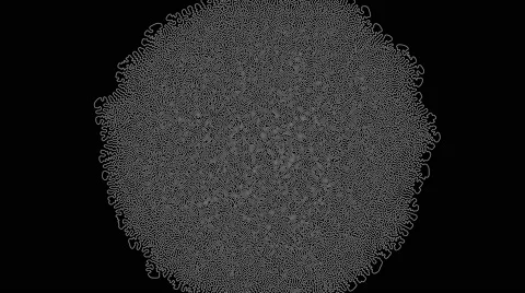 Organic expanding mask, brain-like pattern filling entire screen growing motion Stock Footage 66829849