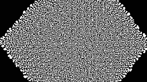 Organic expanding mask, brain-like pattern filling entire screen Stock Footage 67170559
