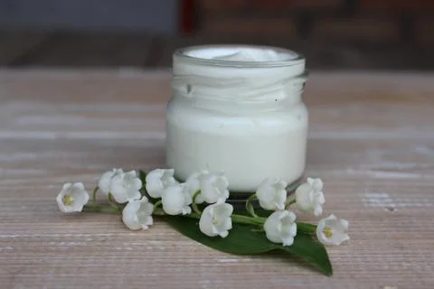 Organic face cream Stock Photos