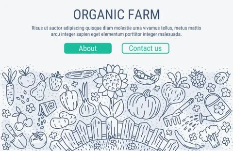 Organic farm Stock Illustration