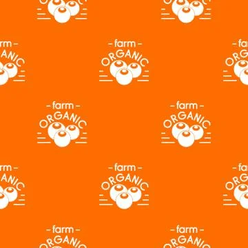 Organic farm pattern vector orange Illustrazione stock