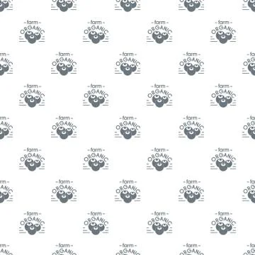 Organic farm pattern vector seamless イラスト素材