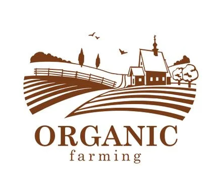 Organic farming design element. Stock Illustration