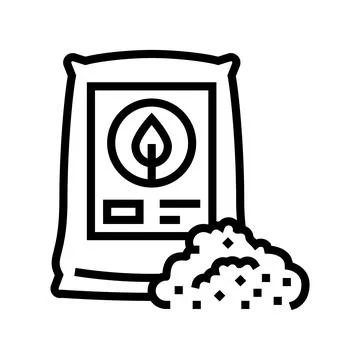 Organic fertilization line icon vector illustration Ilustración de archivo