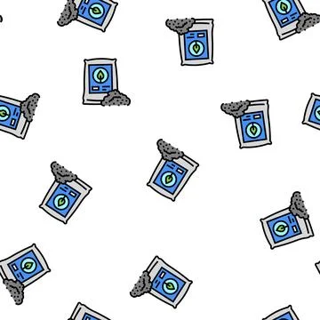 Organic fertilization vector seamless pattern Stock Illustration