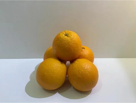 Organic Five Oranges Stock Photos
