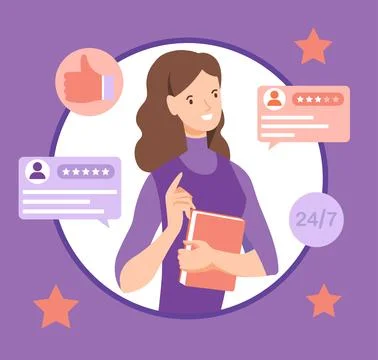 Organic flat feedback イラスト素材