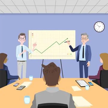 Organic flat working day scenes illustration Stock Illustration