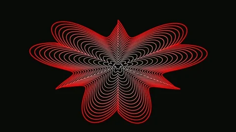 Organic flower-like form created from a series of nested Vidéo 339376541