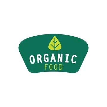 Organic Food Logo Label Vector Stock Illustration